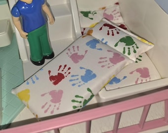 Vintage Little Tikes Doll House replacement mattresses - ASSORTED PATTERNS - Foam pair of mattresses (2) -