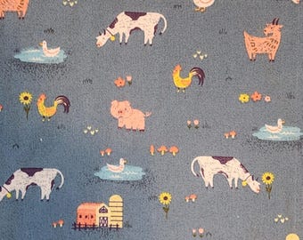 Mini Crib Fitted Sheet - Farm Animals  - 24 x 38 x 3 - Dream on Me Mattress +