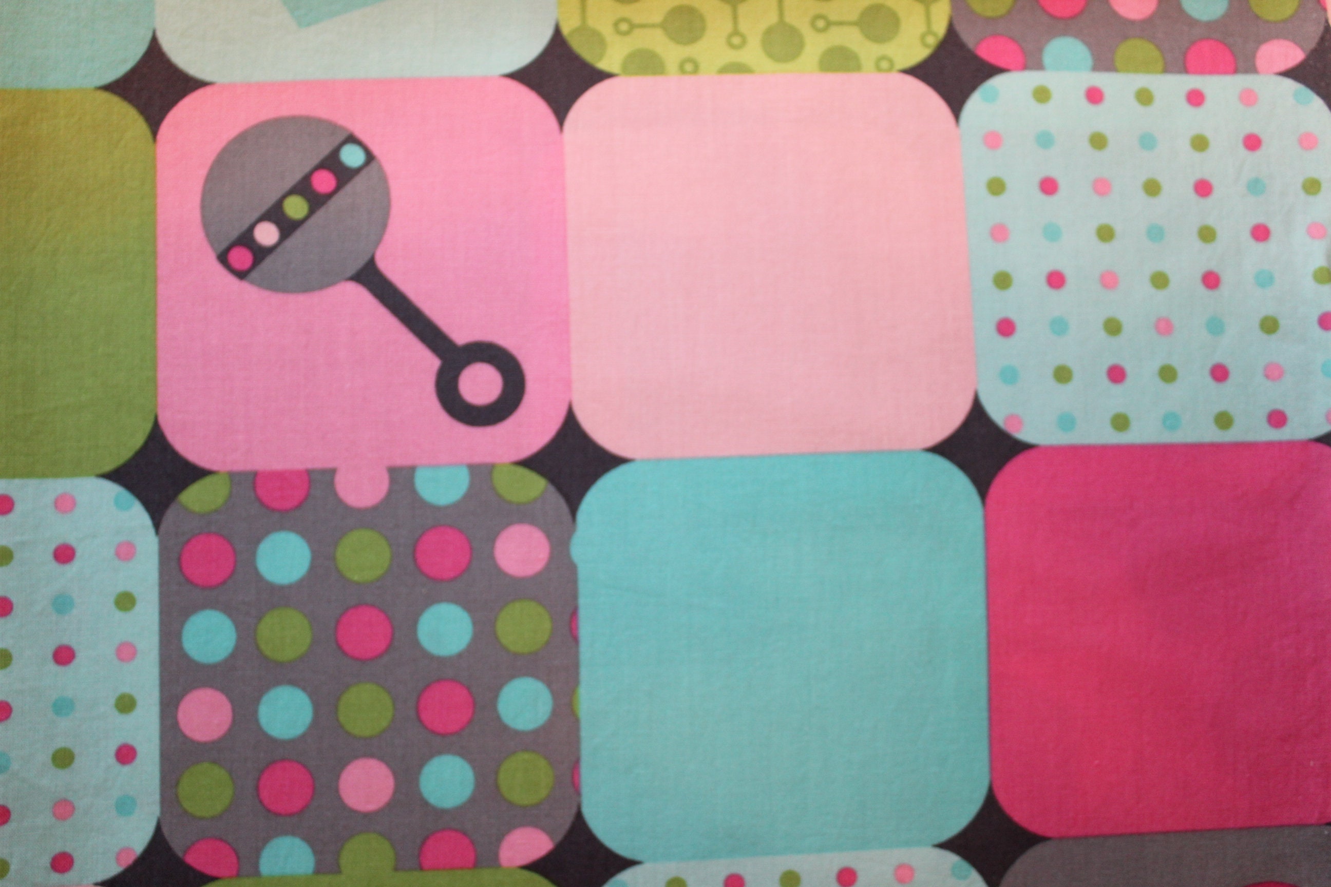 Graco Square Joovy Room for 2 Baby Blocks Pattern Fitted Pack N
