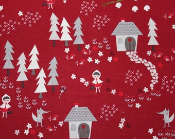 Fitted Pack n Play Sheet - Little Red Riding Hood  - Standard size sheet - Mattress 25.5" x 37.5"