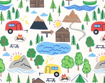 1 Children's Cot Sheet - Camping