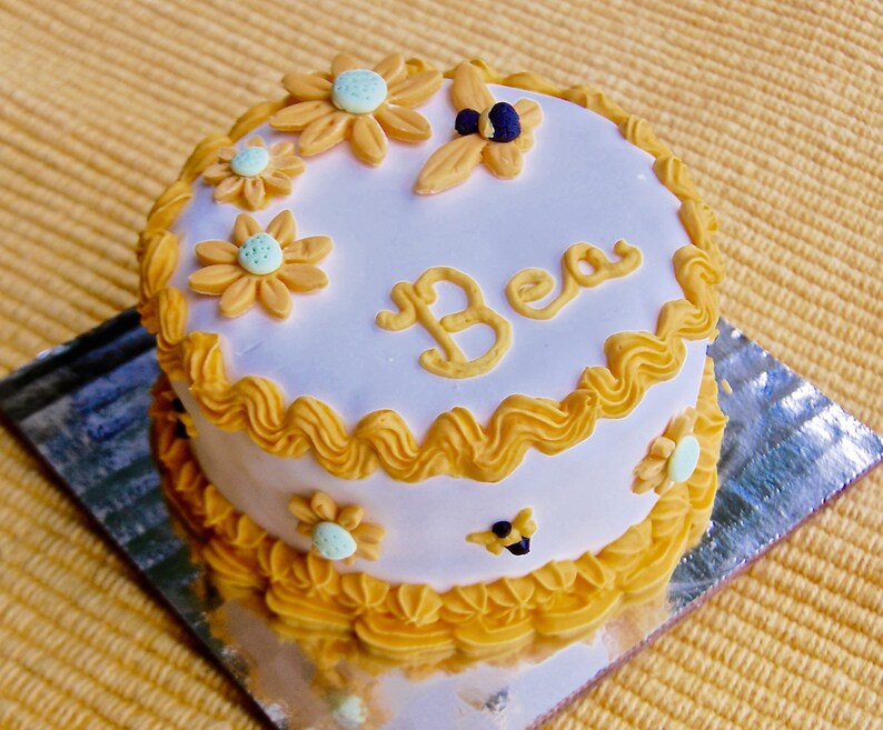 Dog Birthday Cake with Decorations and Your Dog's Etsy