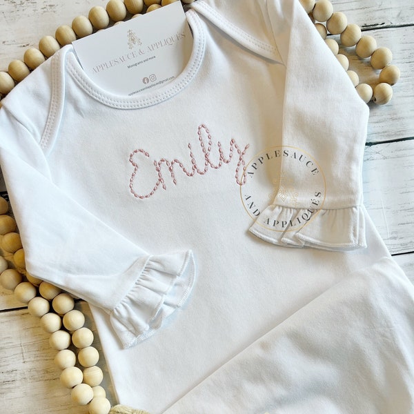 Newborn Baby Gown Etsy