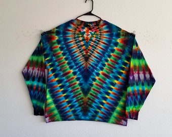 XL Tie Dye Long Sleeve Shirt, Hanes Beefy T!