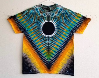 ¡Camisa grande con efecto tie-dye "Eclipse solar total"!