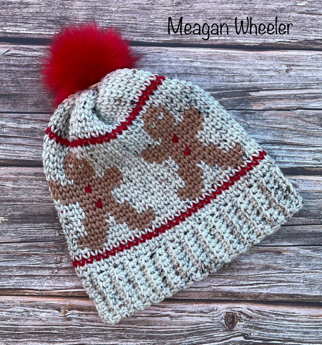 Crocheted Hat Ladies Winter Hat Winter Hat With Pom Pom Etsy
