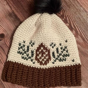 Crocheted Hat, Ladies Winter Hat, Winter Hat with Pom Pom, Ladies Hat with Pom Pom, Emerald Green, Christmas Tree Hat, Winter Hat
