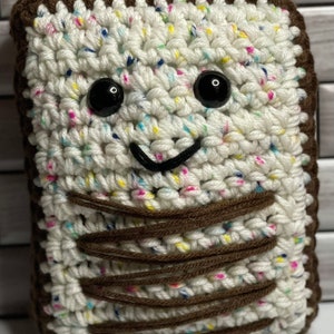Crocheted Toaster Pastry, Plushy Toaster Pastry, Toaster Pastry Plush, Crocheted Food, Food Plushy, Toy Food