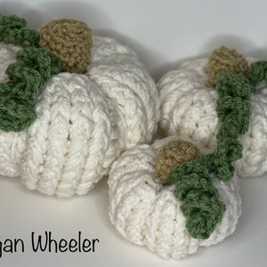 Crocheted Pumpkins, Handmade Pumpkins, Fall Decor, Autumn Decor, Halloween Decor, Thanksgiving Decor, Yarn Pumpkins, Set of Three Pumpkins