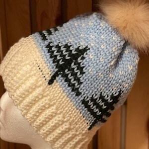 Crocheted Hat, Ladies Winter Hat, Winter Hat with Pom Pom, Ladies Hat with Pom Pom, Emerald Green, Christmas Tree Hat, Winter Hat, Snow Hat
