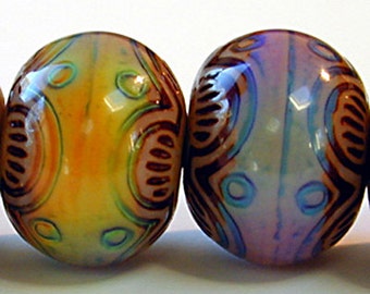 Mirage 13 x 16mm Chinese lantern color-changing mood bead 5 beads