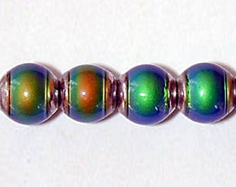 Mirage 6mm round color-changing mood bead 5 beads