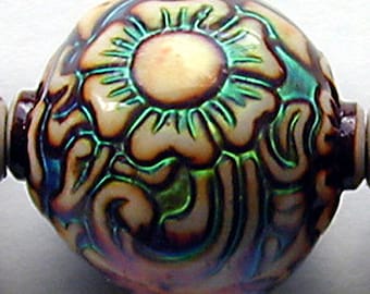 Mirage 17 x 19mm Shangri-la color-changing mood bead 5 beads