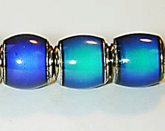 Mirage 6 x 7mm semi round color-changing mood bead 5 beads