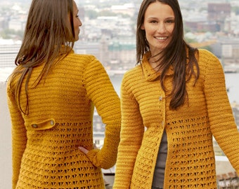 Crochet jacket, wool jacket, crochet top, cardigan woman, outfit autumn winter. Handmade. SELECT COLOR and SIZE .