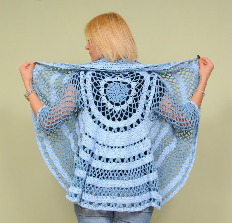 Panegy Cardigan Uncinetto Donna - Coprispalle Aperto Kimono Boho - Lavorato A Maglia Leggero - Perfetto Per Estate E Vacanze