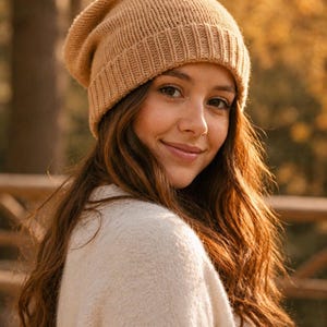 DOWNLOAD PDF, Berretto morbido, cappello donna lavorato a maglia, cappello invernale in lana e alpaca, spiegazioni per la realizzazione