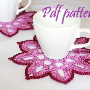 Crochet coaster Pattern PDF image 1