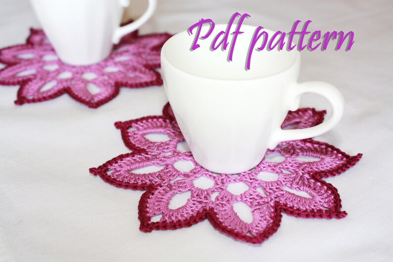 Crochet coaster Pattern PDF image 1