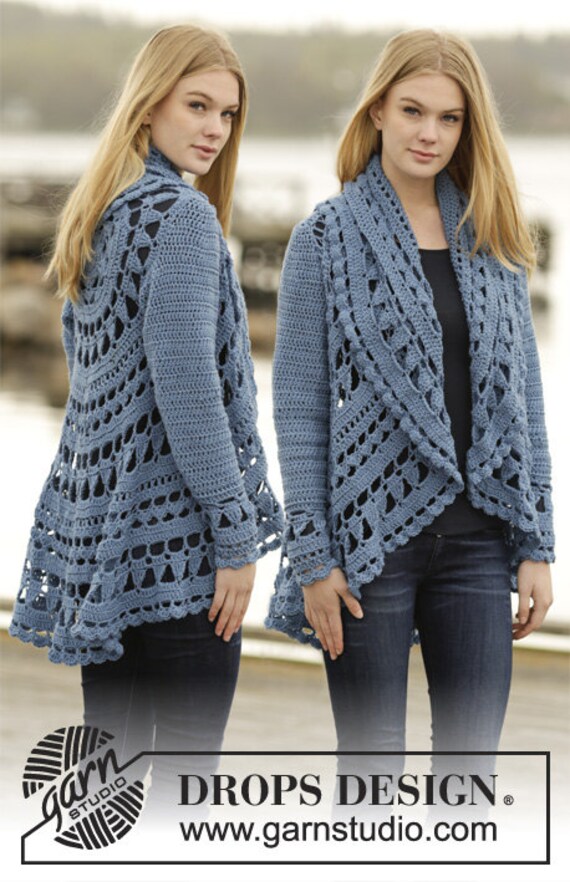 Crochet jacket wool jacket crochet top 