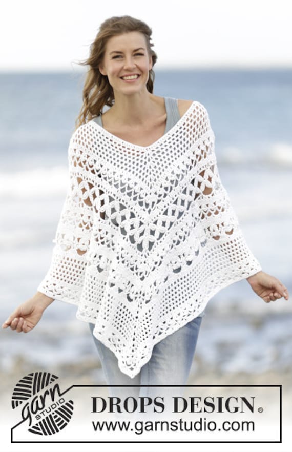 Inzichtelijk middag Dislocatie Poncho haak katoen vrouw poncio zomer poncho lente zomer - Etsy België