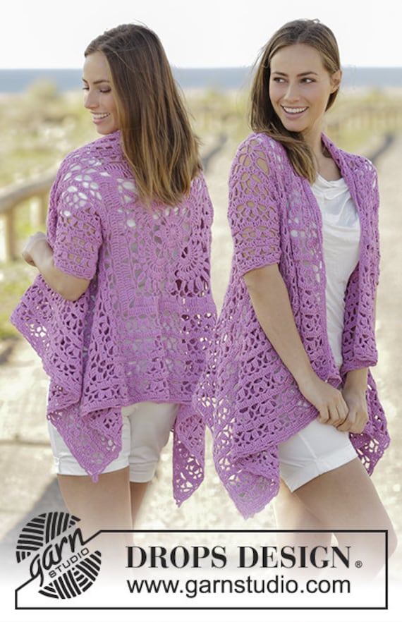 short sleeve crochet cardigan