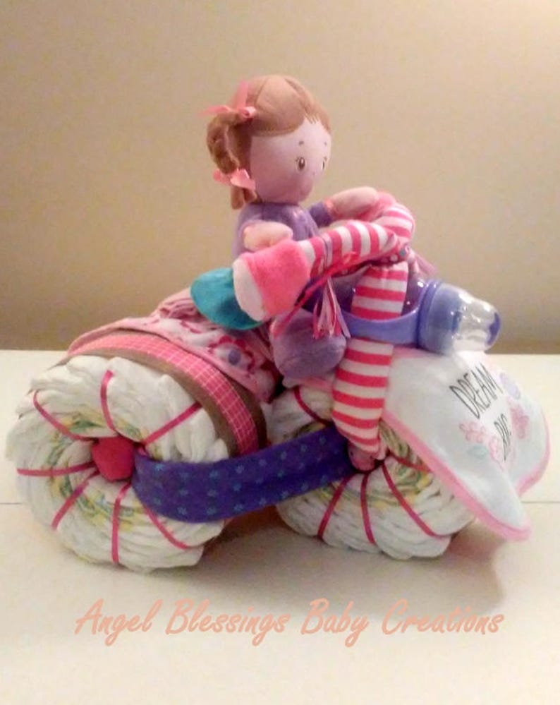 Tricycle Diaper Cake Baby Shower Centerpiece Made To Order Etsy