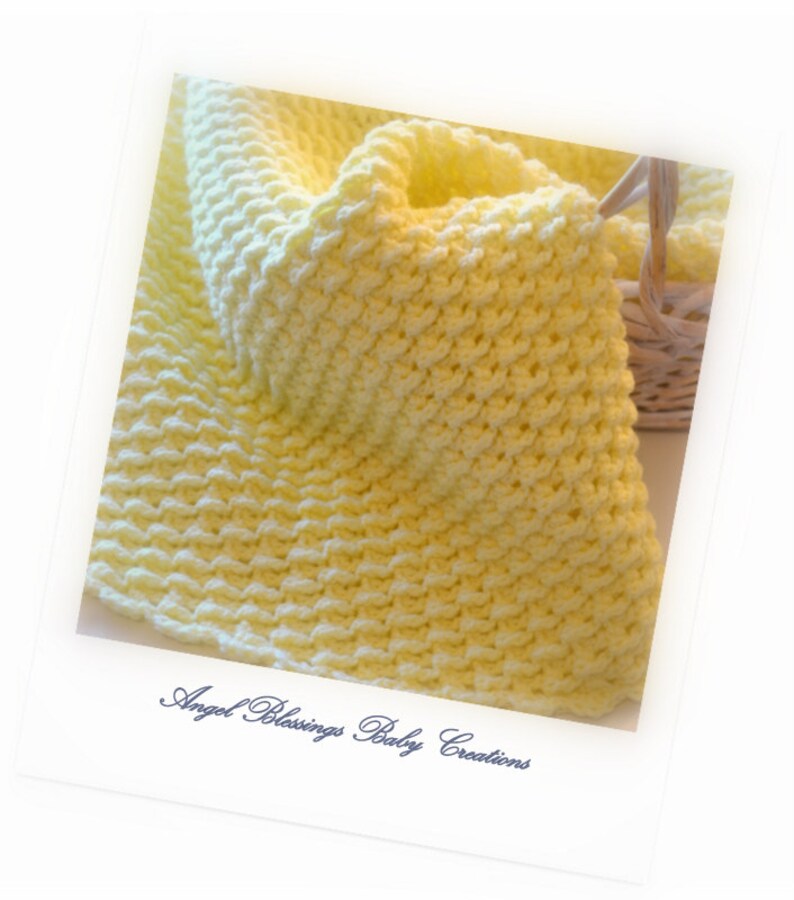Yellow Crocheted Baby Blanket Afghan Lap Blanket Etsy