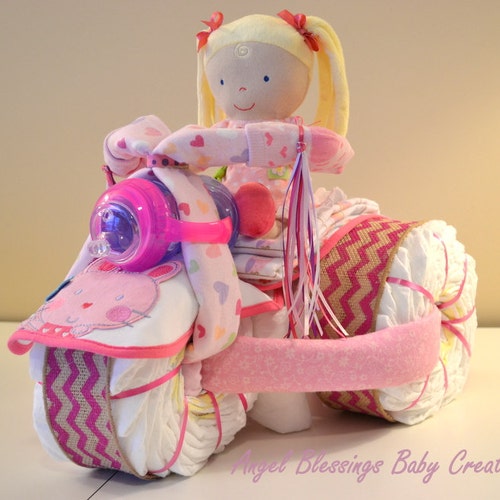 Tricycle Diaper Cake Baby Shower Centerpiece Made to Order Etsy