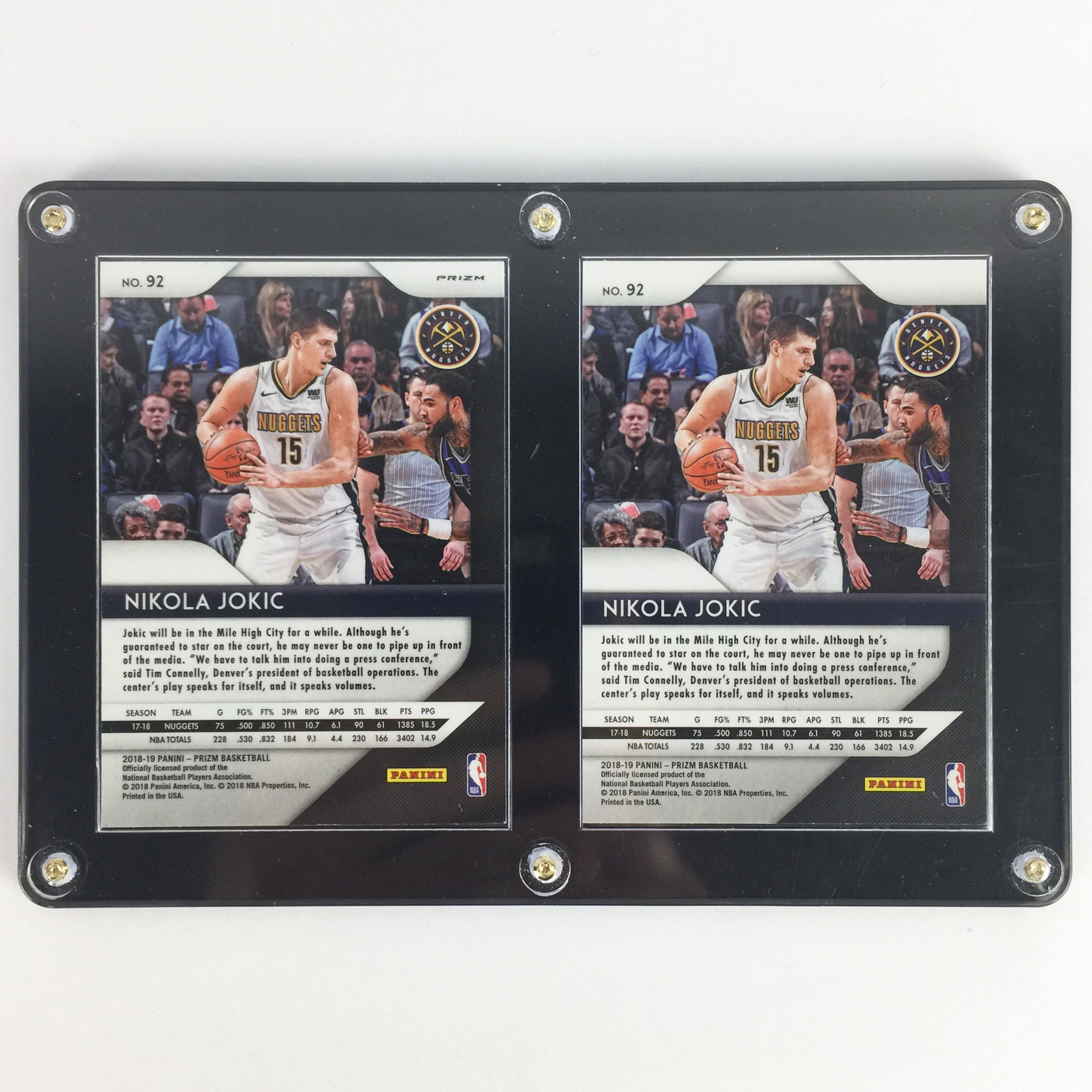 Nikola Jokic Basketball Card Black Frame Display Etsy Australia