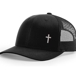 Cross Hat Trucker Mesh Comfort Fit Snapback Closure Religious Baseball Cap