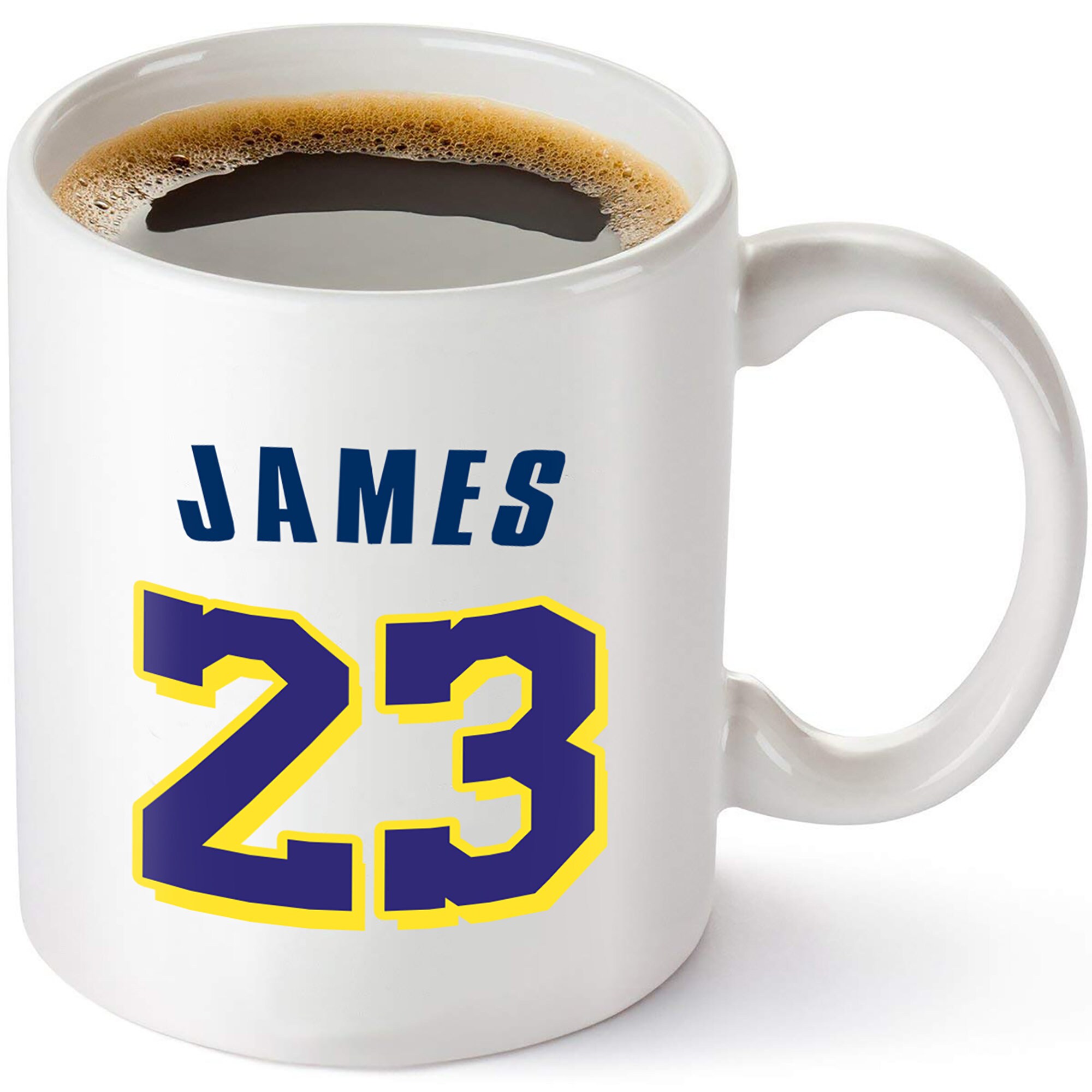 Lebron James Mug Los Angeles Basketball Jersey Name Coffee Etsy