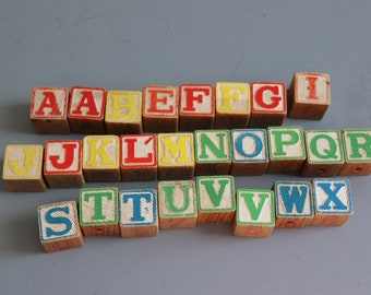 vintage abc blocks