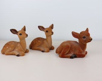 Pick One:  Vintage Brown Flocked Fawn Deer