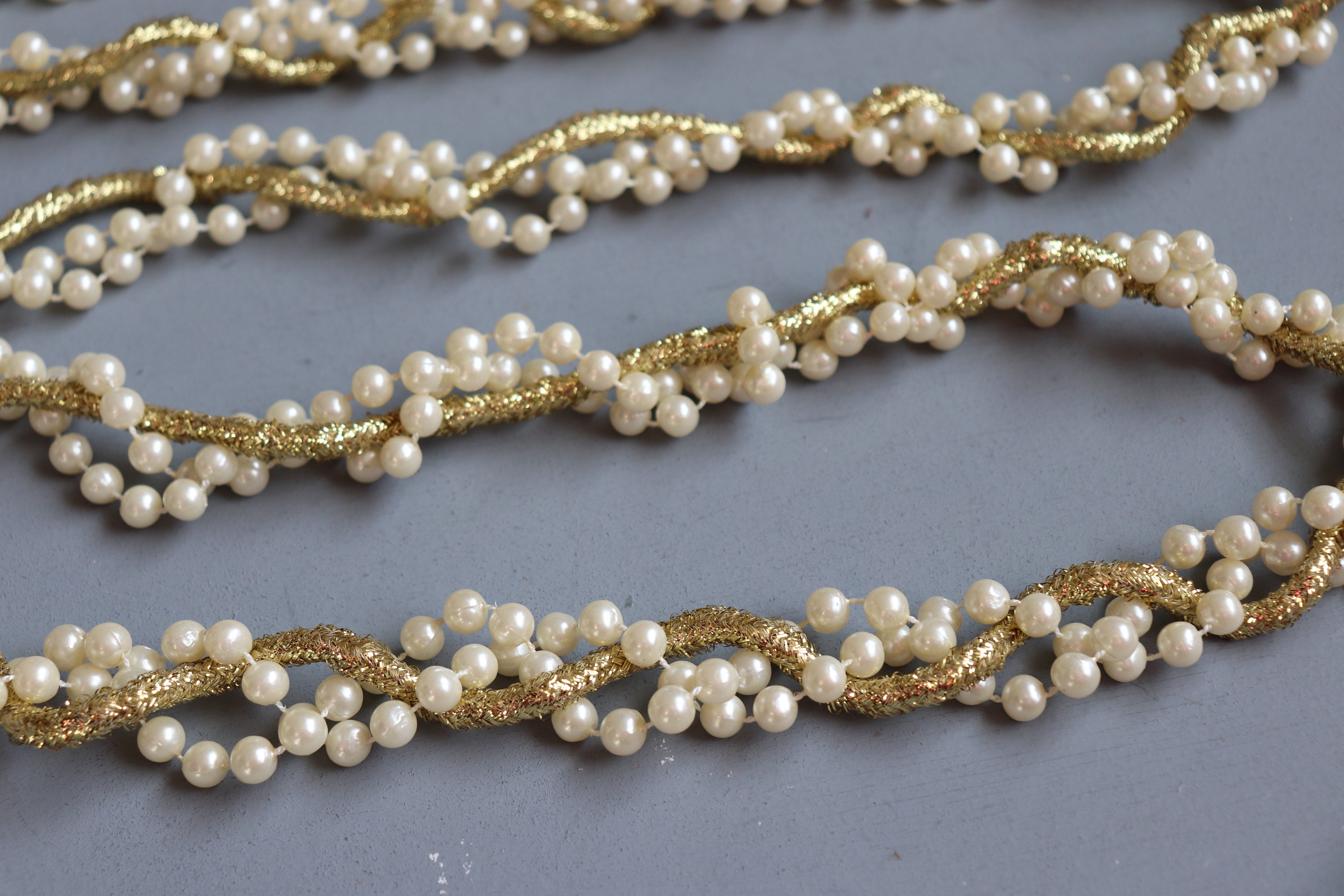 66 FT. Pearl Garland 10mm White Christmas Tree Decorations 