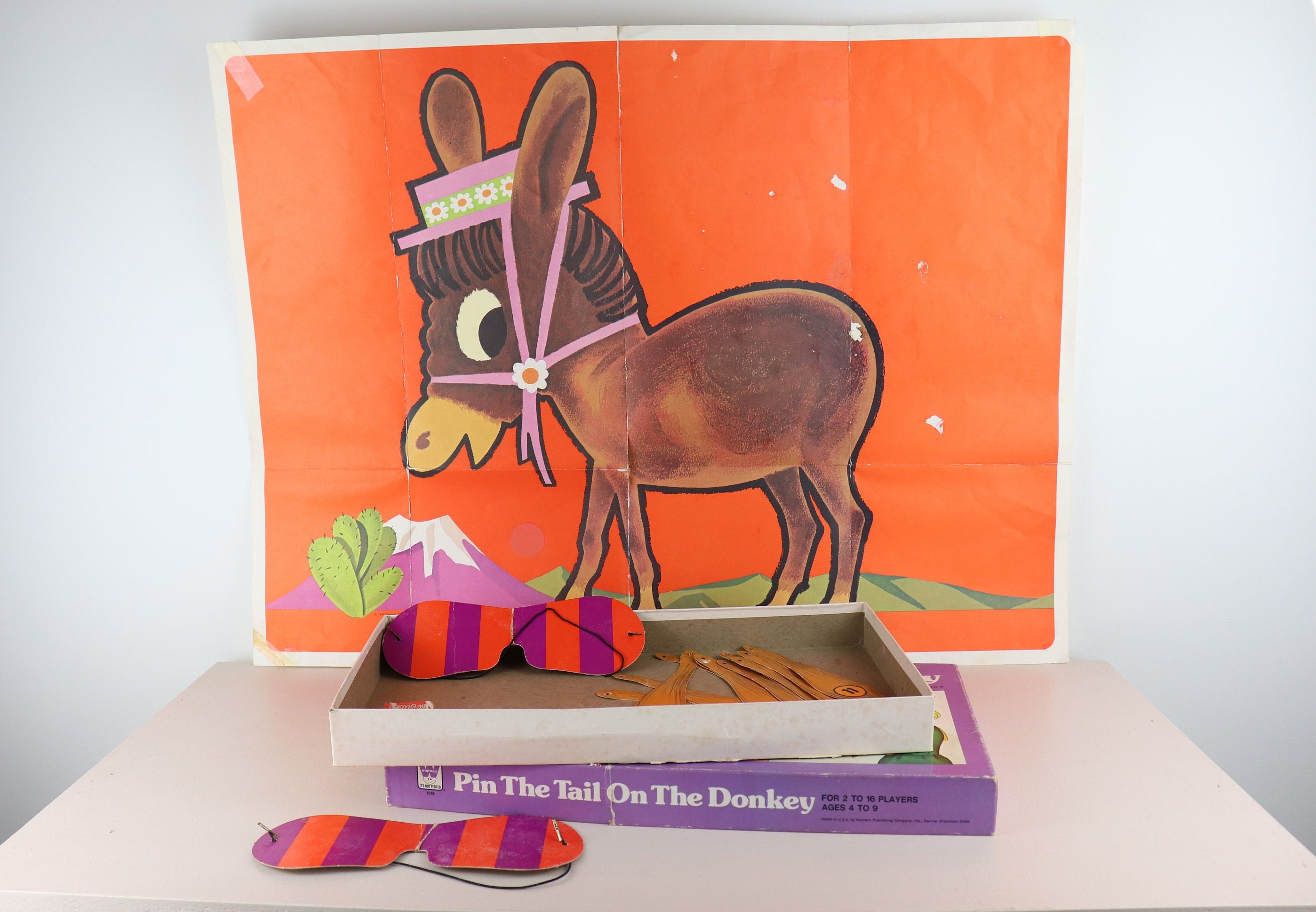 Vintage Pin the Tail on the Donkey Game - Etsy