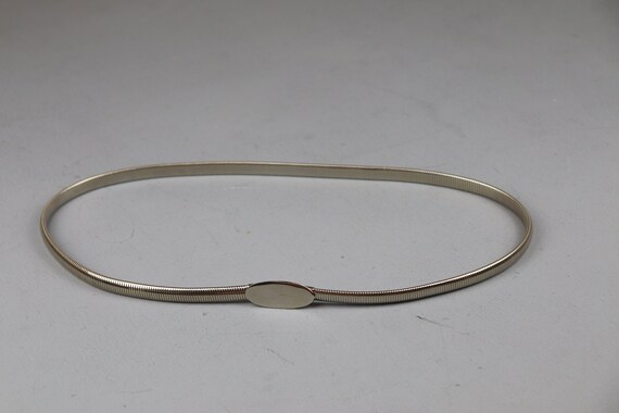 Vintage Elastic Metal Stretch Belt - Coil Belt - … - image 3