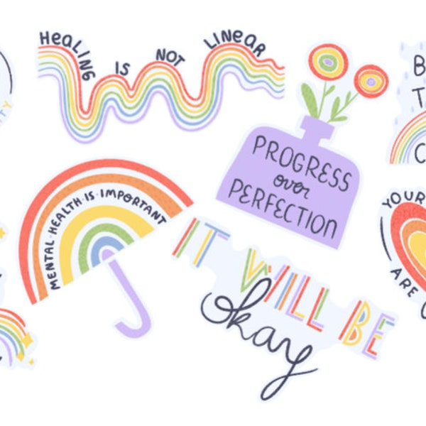 Mental Health Support Stickers