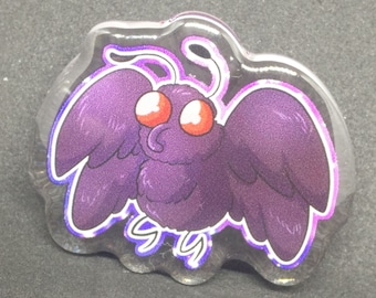 Chubby Mothman - Acrylic Epoxy Pins