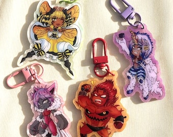 Arcadion FFXIV Raid Bosses Pearlescent Acrylic Charms