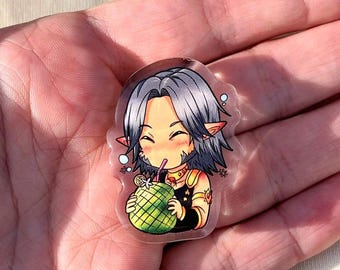 Urianger’s Pina Colada ~ 1.5 inch Acrylic Pin