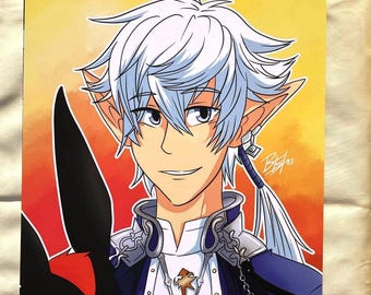 FFXIV - Alphinaud Leveilleur (A4 Art Print)
