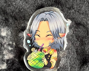 Urianger’s Pina Colada ~ 1.5 inch Acrylic Pin