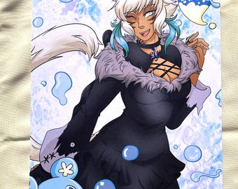 FFXIV - Water, Water, Froth & Foam! - Yshtola (A4 Poster/Print)