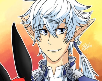 FFXIV - Alphinaud Leveilleur (A4 Art Print)