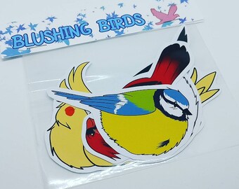 Blushing Birds - 4 Sticker Pack