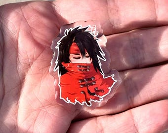 Sleepy Vincent Valentine ~ 1.5 inch Acrylic Pin