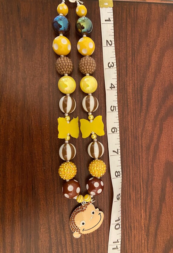 Curious George Chunky Bubble Gum Necklace (child) - Etsy