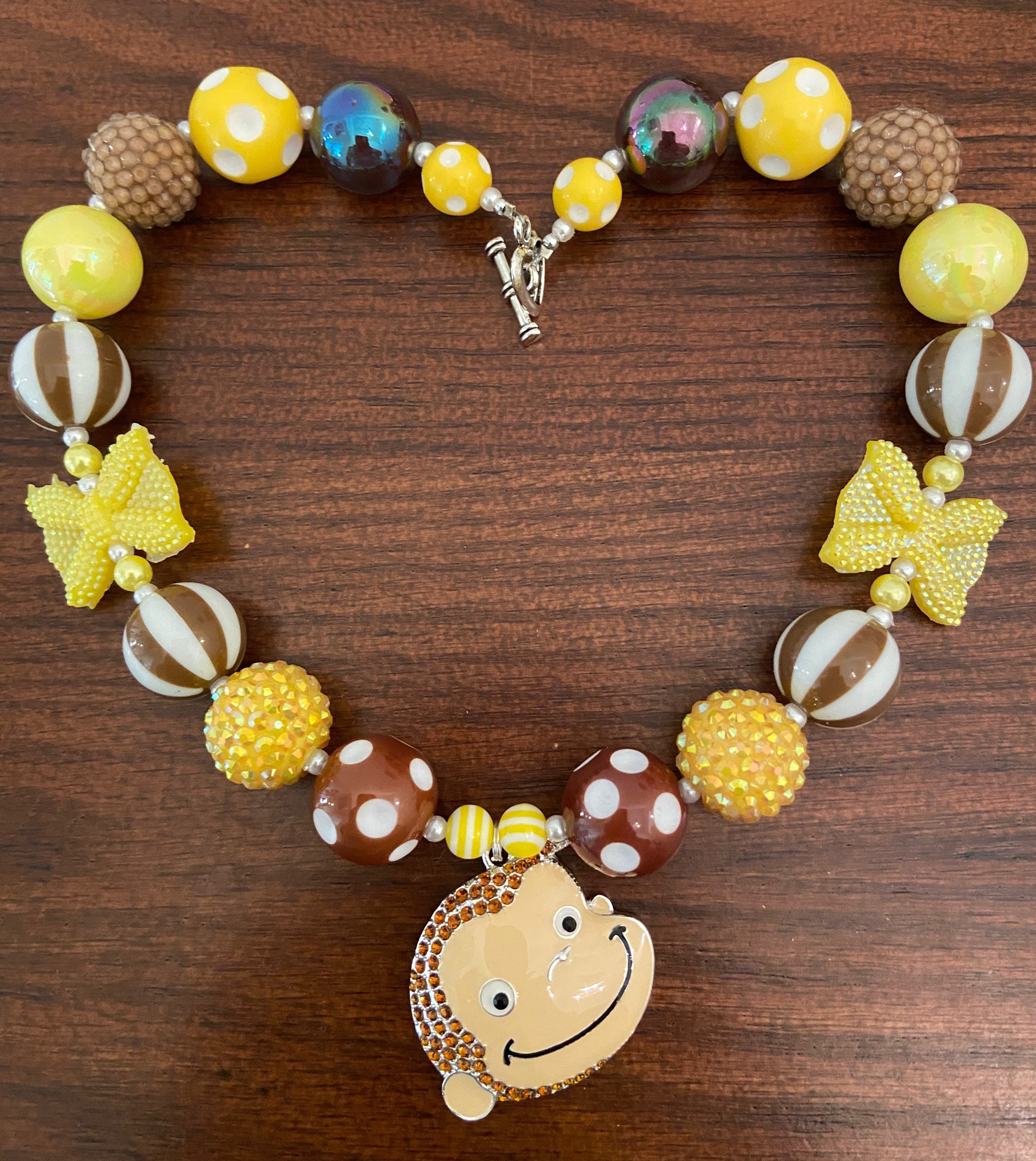 Curious George Chunky Bubble Gum Necklace (child) - Etsy
