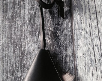 Cowbell Keychain made of Leather - Leather Key Chain - Key Cord Leather